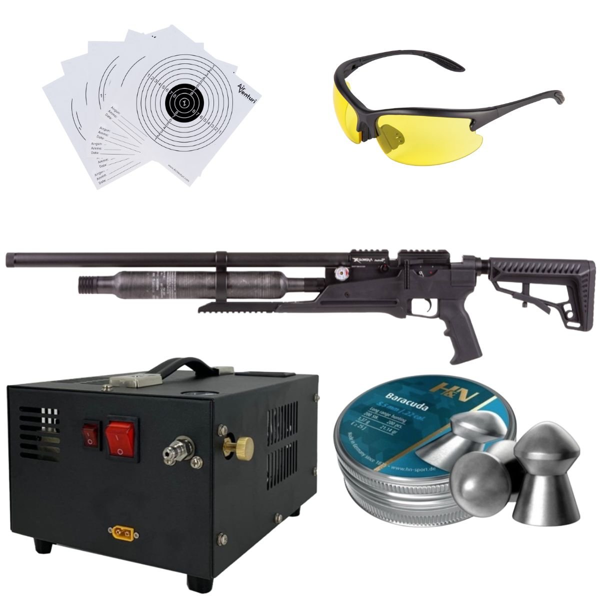 Rifle Air Venturi Avenge-X Tactical PCP .22 (5.5mm) BOTELLA 400cc Kit C/Compresor - Image 2