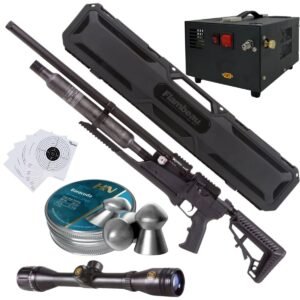 Rifle Air Venturi Avenge-X Tactical PCP .22 (5.5mm) BOTELLA 400cc Kit C/Compresor, pellets, mira, estuche, targets.