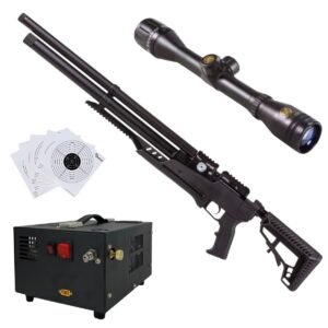 Rifle Air Venturi Avenge-x Tactical PCP .25 (6.35mm) TUBO 210cc Kit c/compresor, mira, targets.
