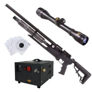 Rifle Air Venturi Avenge-X Tactical PCP .22 (5.5mm) BOTELLA 400cc Kit C/Compresor, mira, targets.