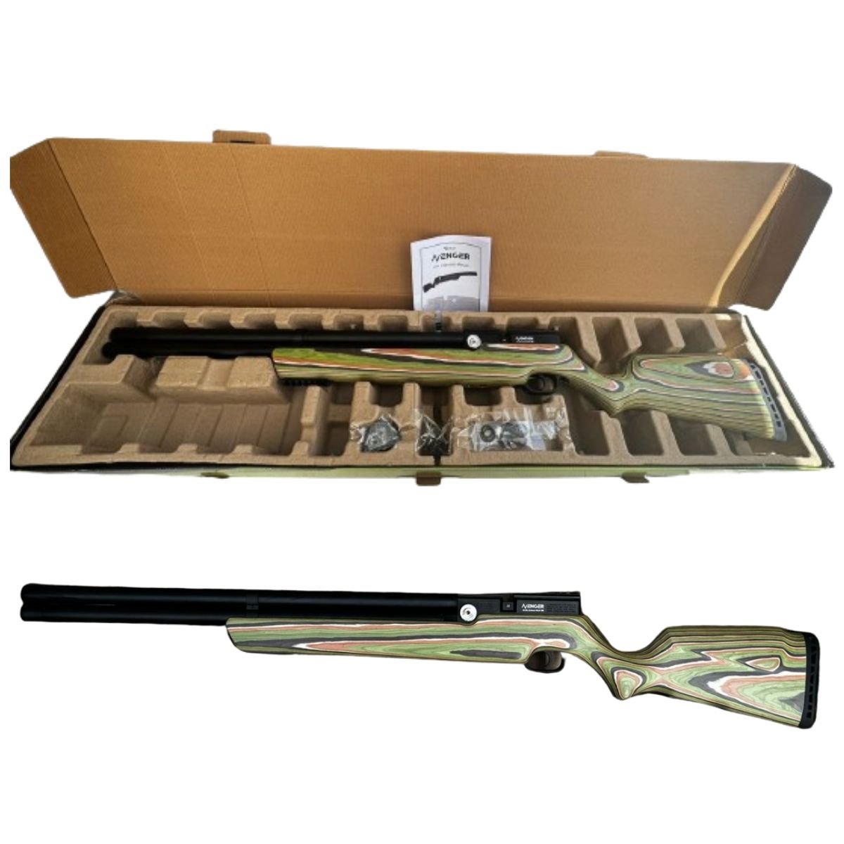 Rifle Pcp Avenger Culata Laminada Camuflaje Con Pellets Bomba Cal .22 - Image 2