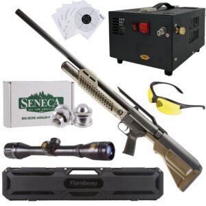 Rifle Umarex Hammer Cal .50 Pcp Aire Comprimido, Compresor, Pellets, Mira, Lentes, Estuche, Targets.