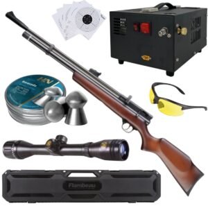 Rifle de Aire Beeman  Chief II 1328 .22 PCP Compresor, Pellets, Mira, Lentes, Estuche, Targets.