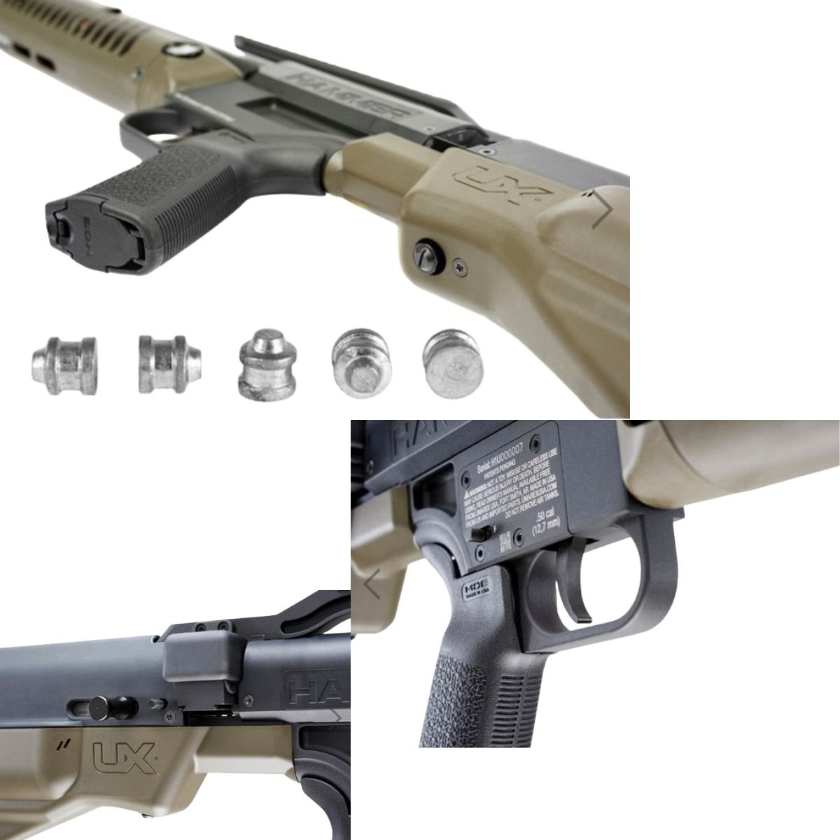 Rifle Umarex Hammer Cal .50 Pcp Aire Comprimido, Compresor, Pellets, Estuche, Mira, Targets. - Image 4