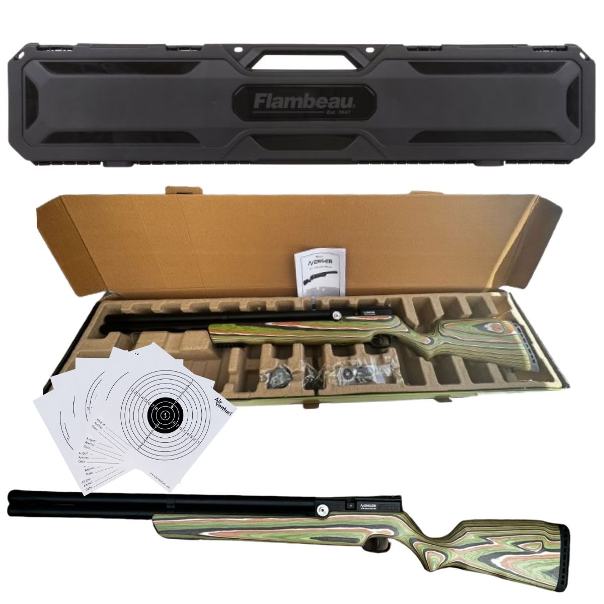 Rifle Pcp Avenger Camuflaje Edición Limitada Con Estuche Calibre .22