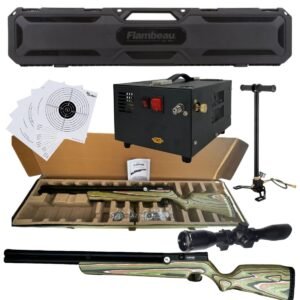 Rifle Pcp Avenger Camuflaje Edición Limitada Kit Estuche, Compresor Y Bomba Mira Calibre .22