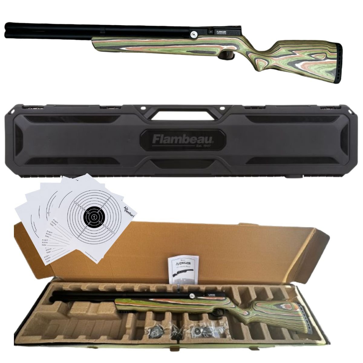 Rifle Pcp Avenger Camuflaje Edición Limitada Con Estuche Calibre .25