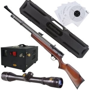 Rifle de Aire Beeman  Chief II 1328 .22 PCP Compresor, Estuche, Mira, Targets.