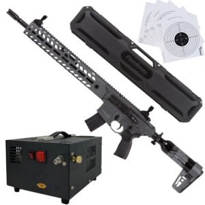 Rifle PCP Sig Sauer MCX Virtus .22 c/compresor, estuche, targets.
