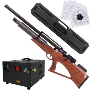 Rifle Avenge X Bullpup Botella Madera 400cc c/compresor, estuche, targets.