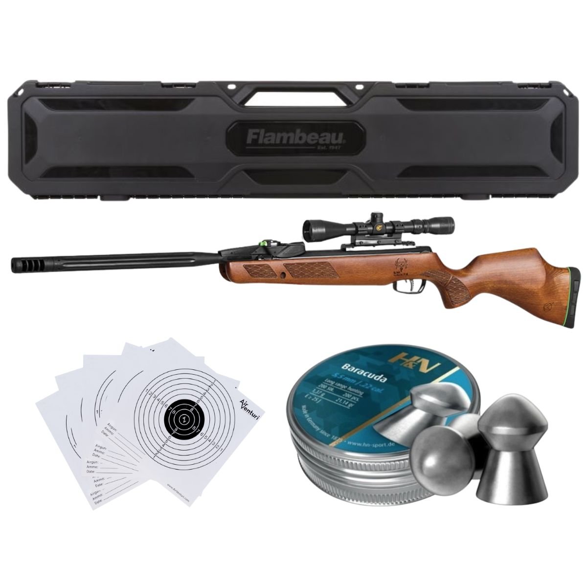 Rifle Gamo Bone Collector 10x .22 Gen 3 Kit C/pellets, estuche, mira, targets. - Image 2