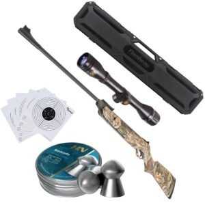 Rifle Lancer Tactical LTA-01RT Camuflaje Breakbarrel .22 c/pellets, estuche, mira, targets.