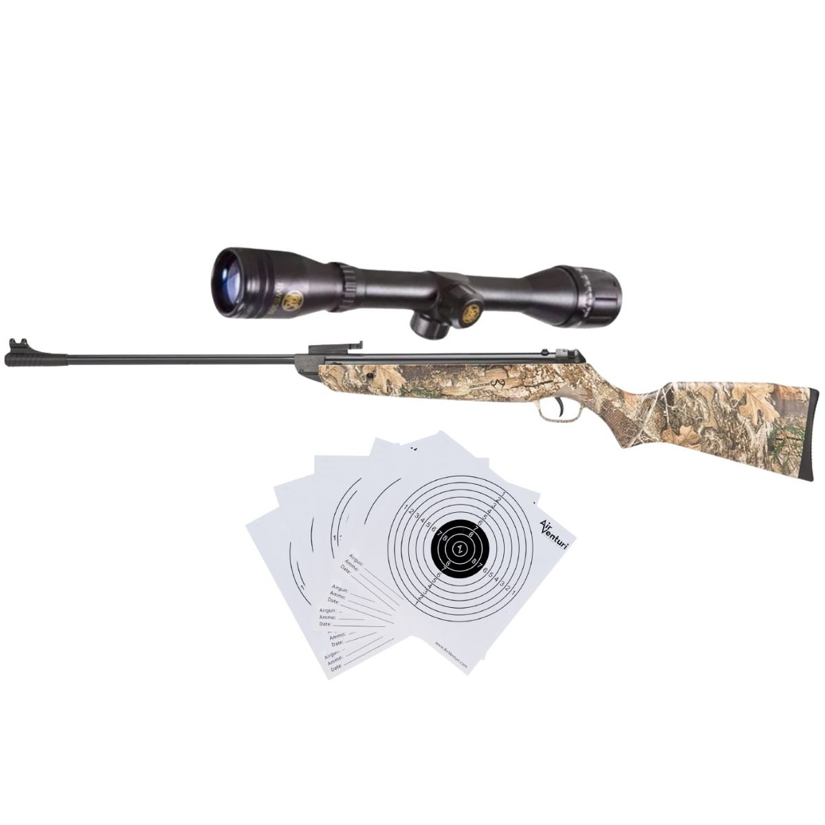 Rifle Lancer Tactical LTA-01RT Camuflaje Breakbarrel .22 c/mira y targets - Image 2