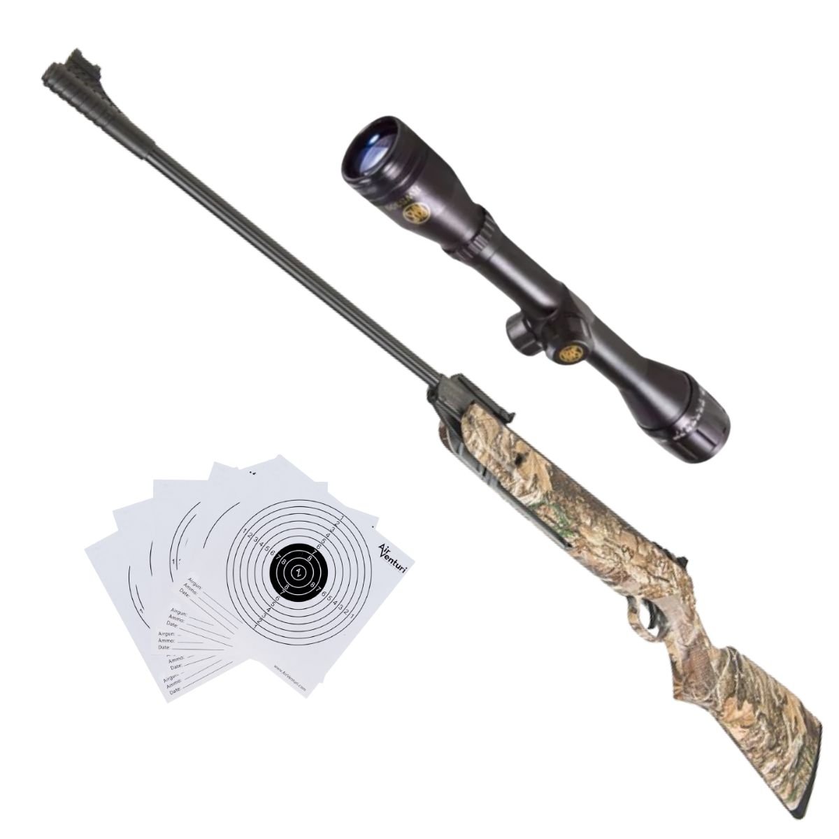 Rifle Lancer Tactical LTA-01RT Camuflaje Breakbarrel .22 c/mira y targets