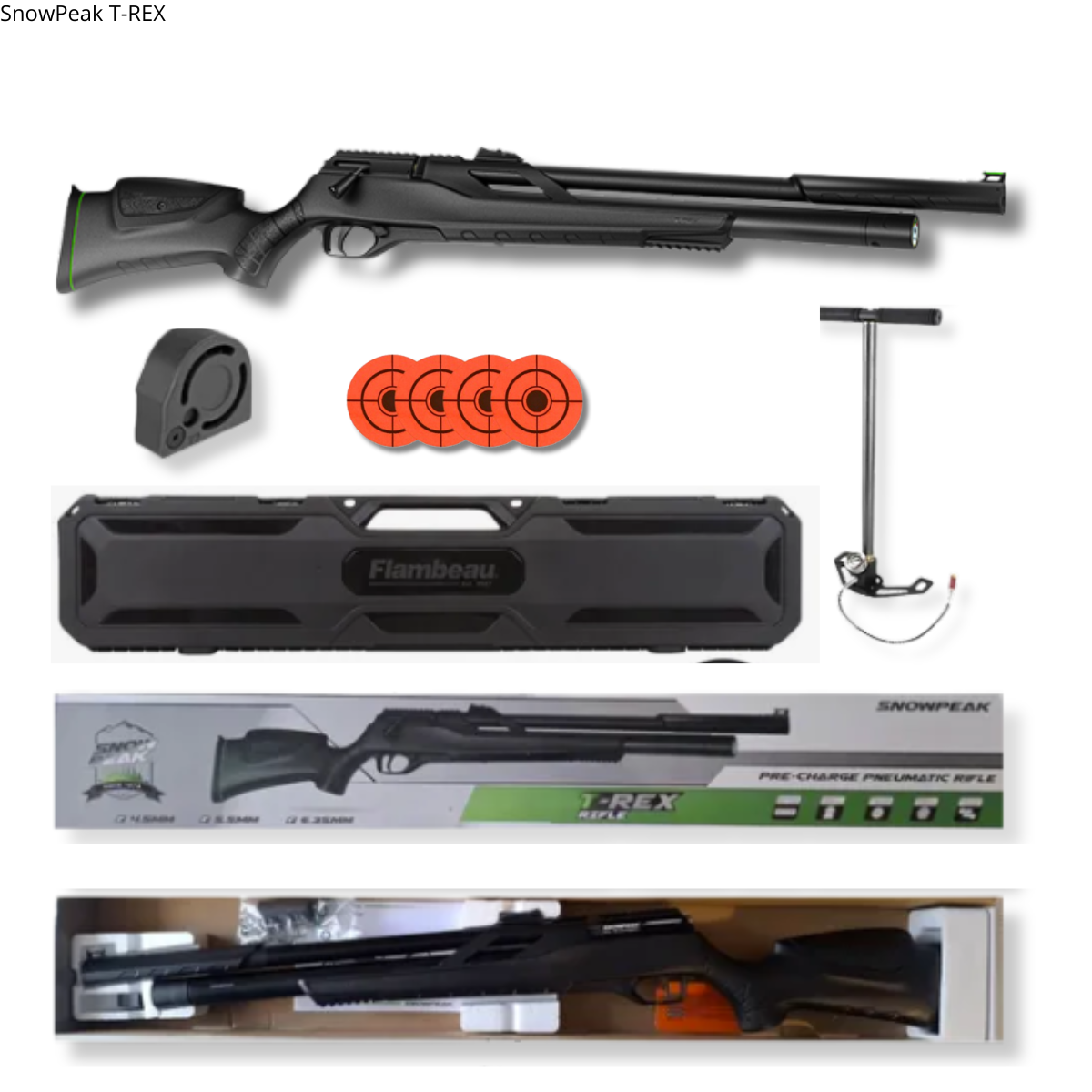 Rifle PCP SnowPeak T-REX Cal. 5.5mm estuche y bomba - Image 2